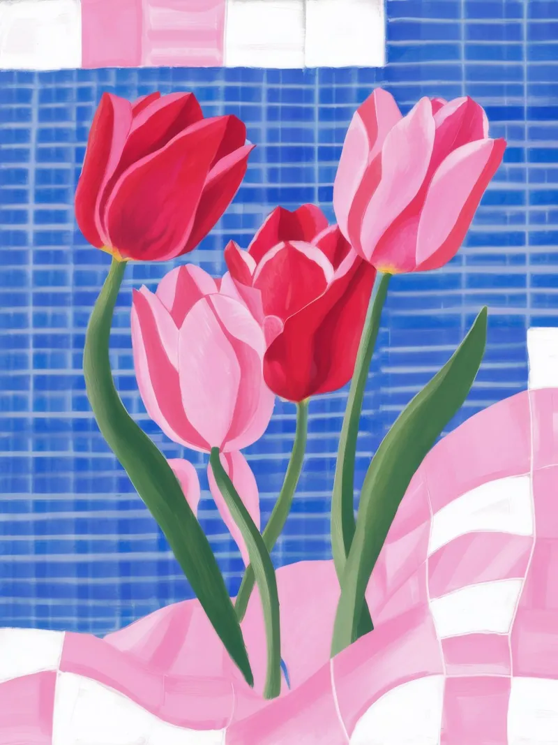 Griglia Elegia dei tulipani carta hahnemühle da Moonlite Desire