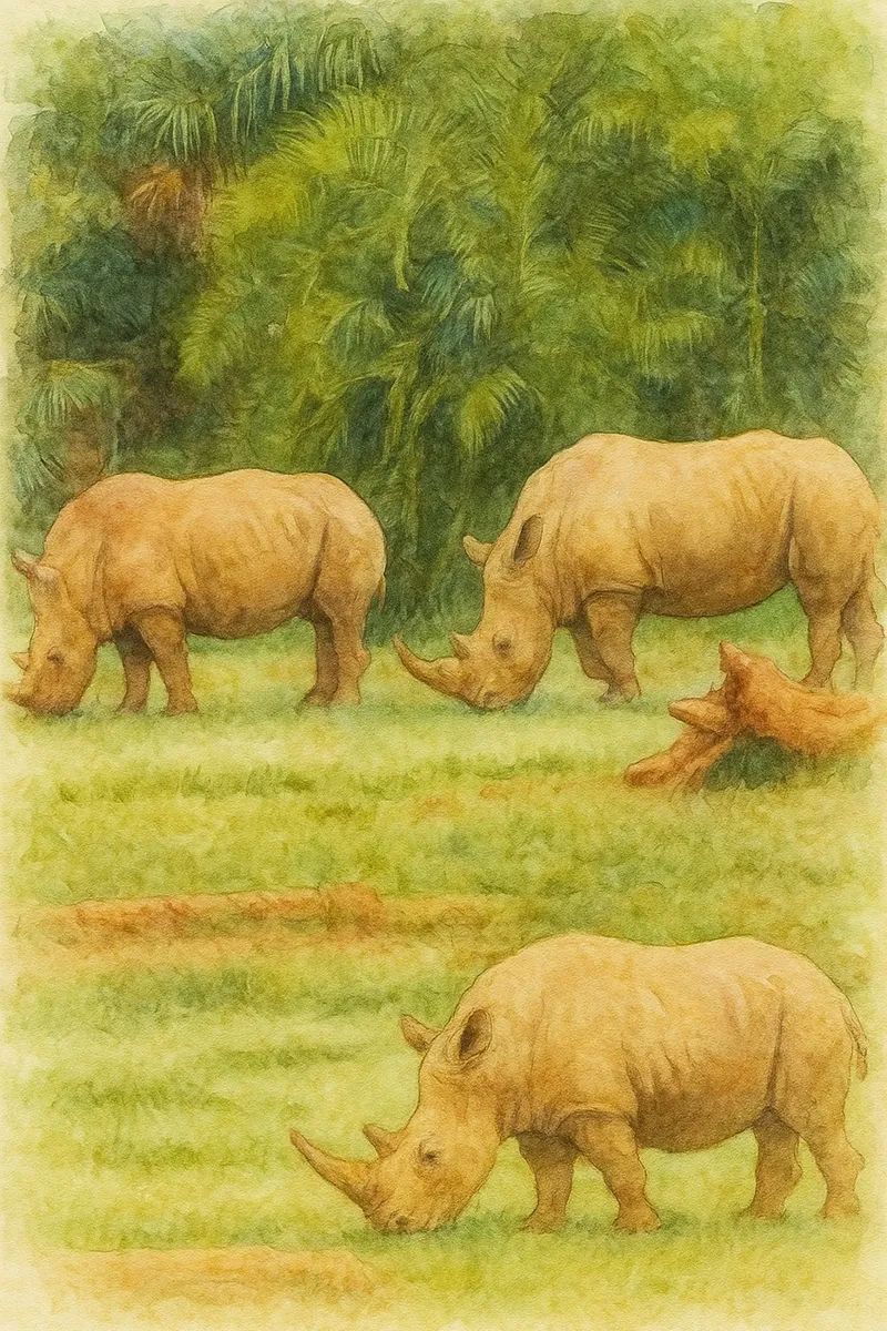 rhinocéros peinture dessin hahnemühle de lauraa