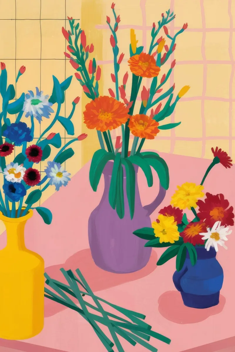 Florist's Joyful Chaos canvas with Floater frame by Moonlite Desire