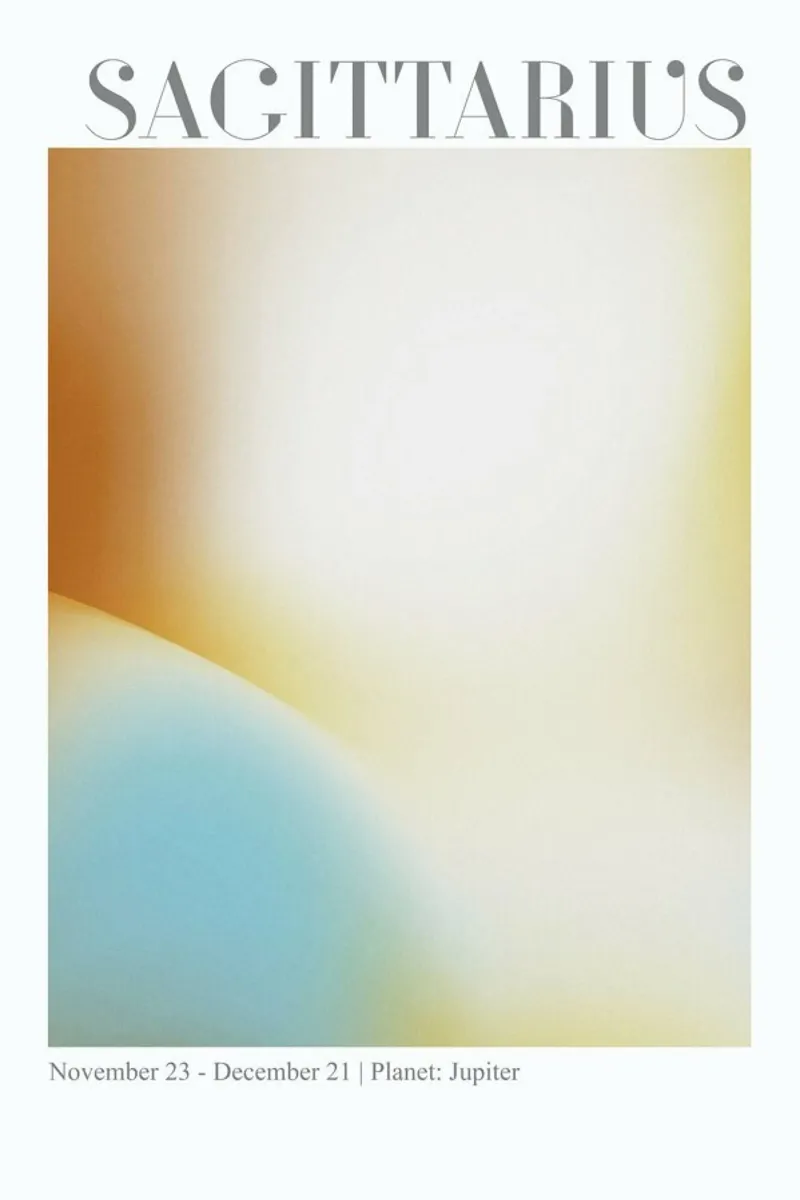 Sagittarius Abstract Aura pellicola backlit da cafelab