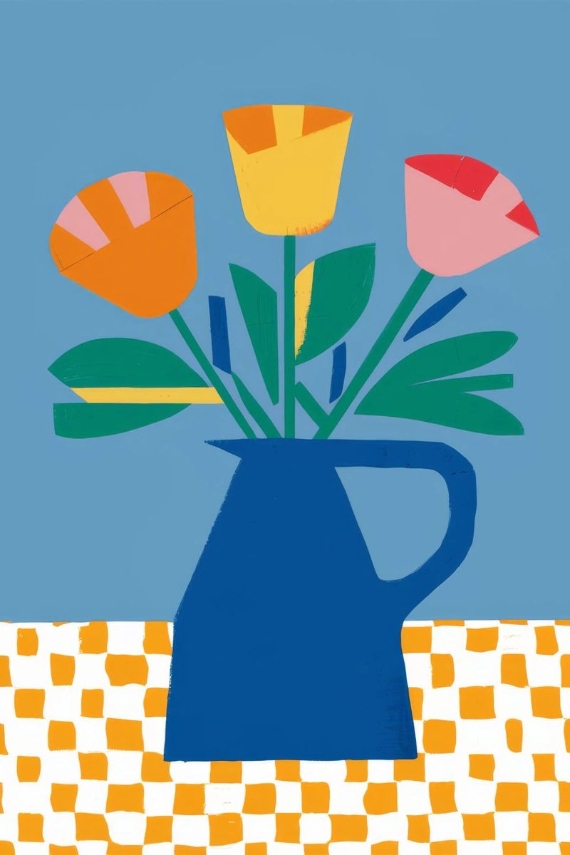 Tulipano colorblock Pop pellicola backlit da Moonlite Desire