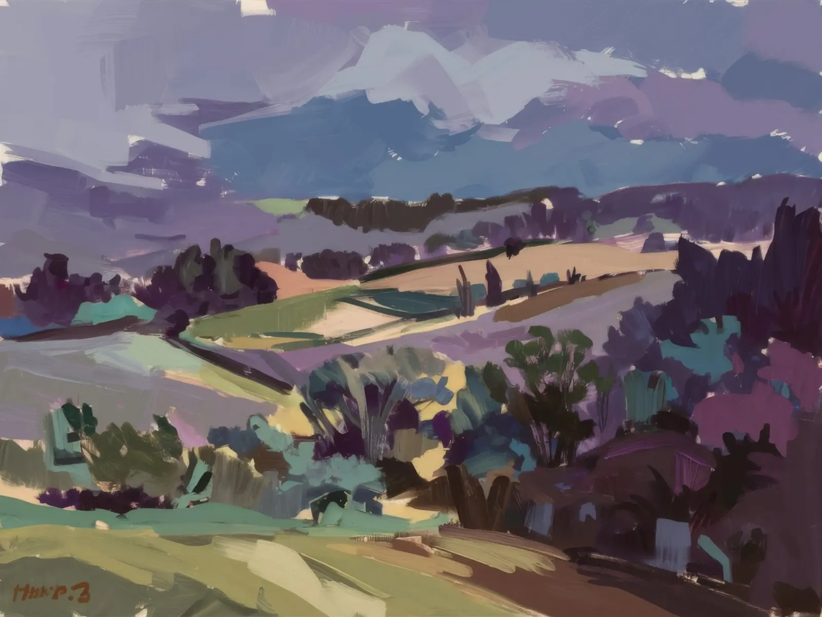Serenità delle colline del crepuscolo tela con Cornice a cassetta da Radiance Landscape