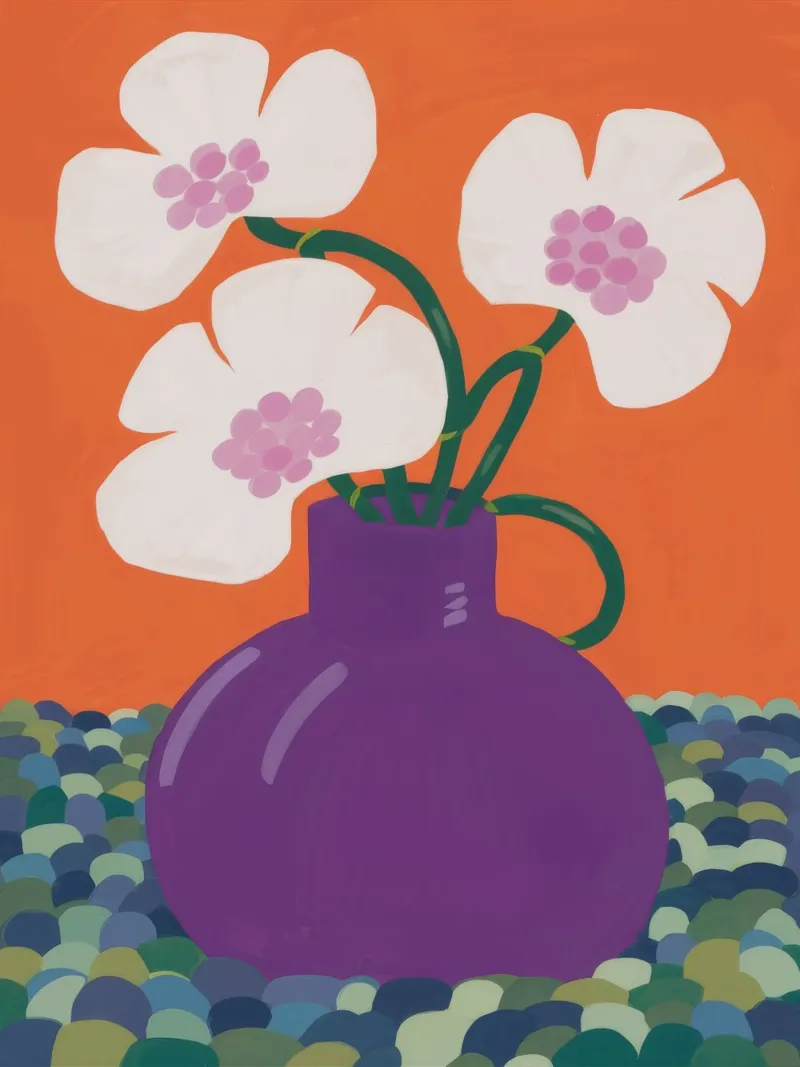 Purple Vase Presence alu-dibond by Moonlite Desire