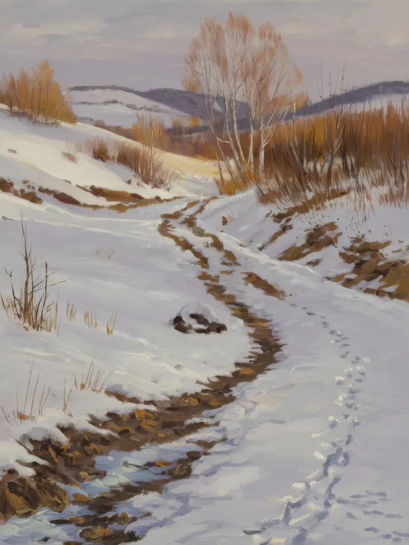 El sinuoso camino del invierno aluminio dibond de Radiance Landscape