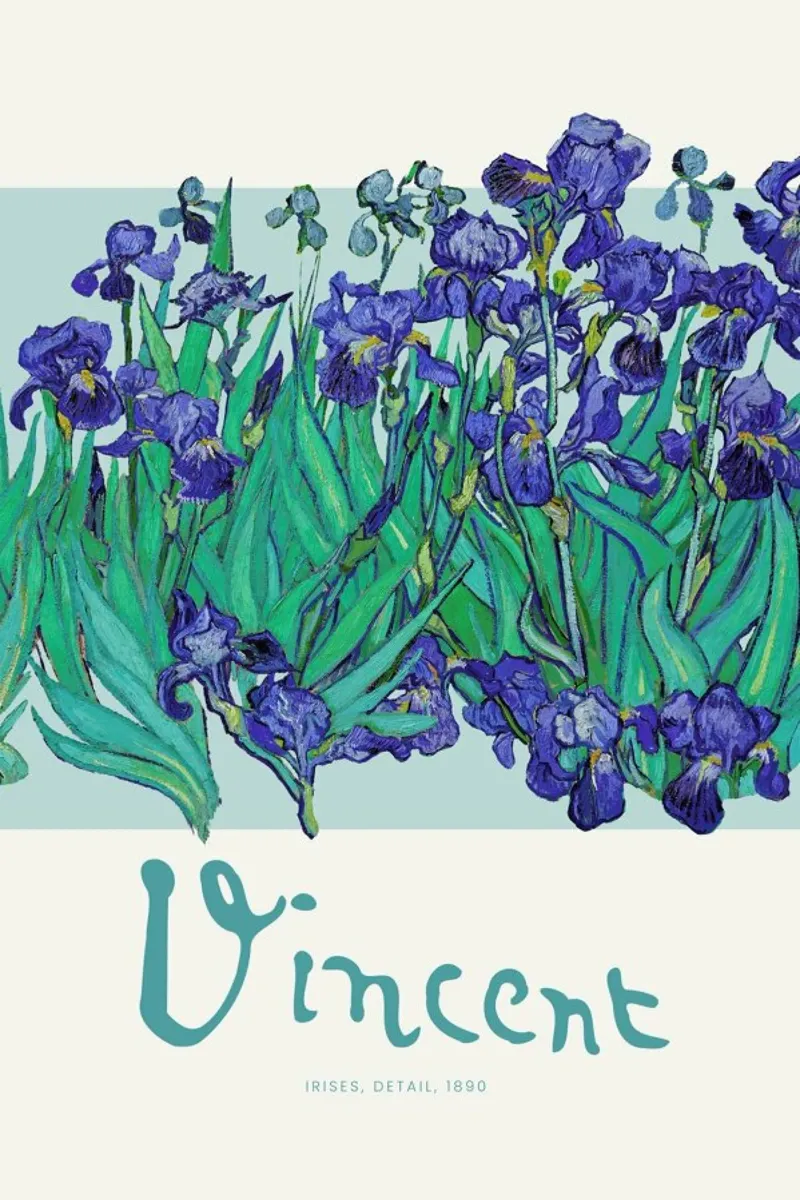 Signed, Vincent – Irises 4 pellicola backlit da Vintage by JUNIQE