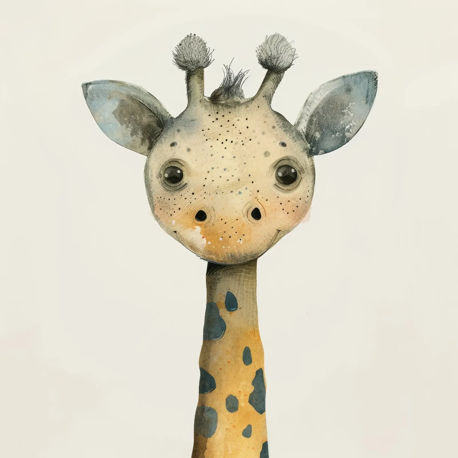 Elegant Giraffe with Gentle Curves and Soft Lines canvas by DesignDoodle