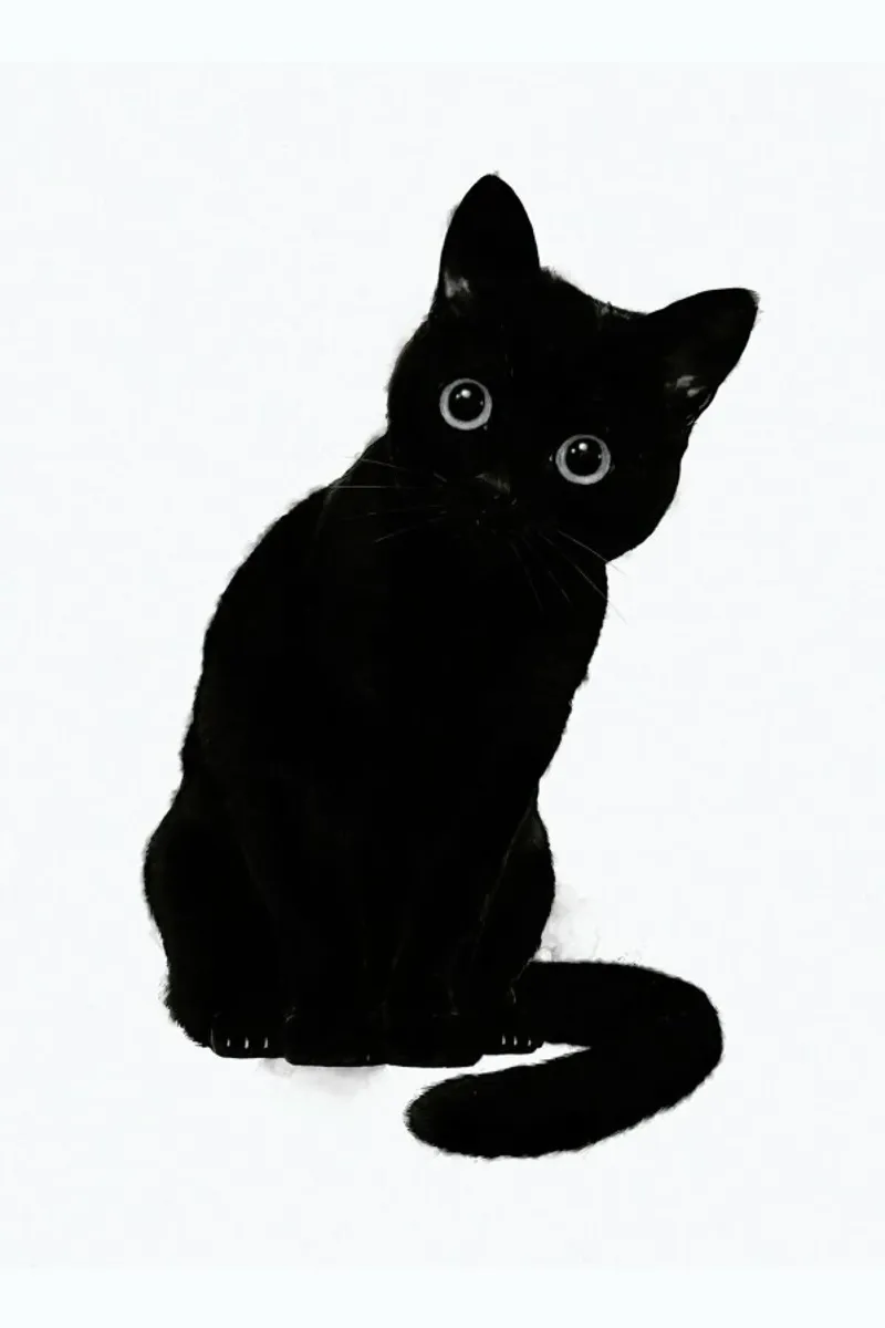 Spooky Cute Cat hahnemühle by Laura Graves