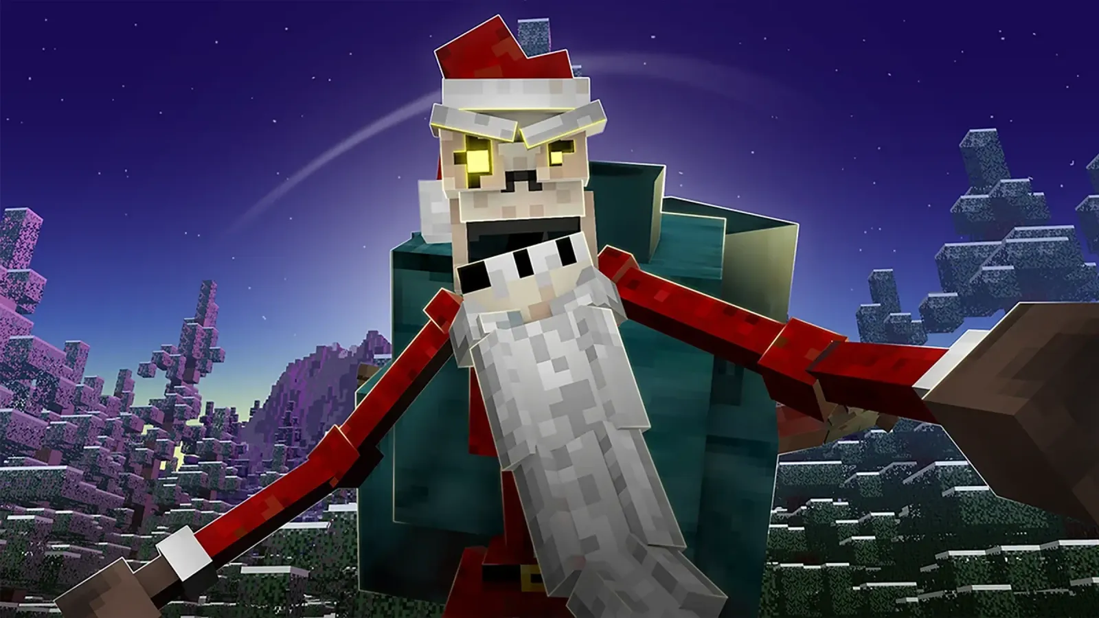 Minecraft Santa Claus canvas with Floater frame by NextPixel