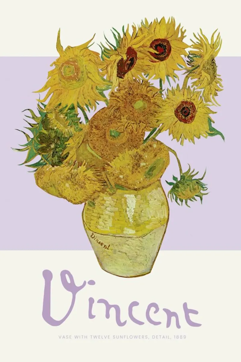 Signed, Vincent – Sunflowers 2 pellicola backlit da Vintage by JUNIQE