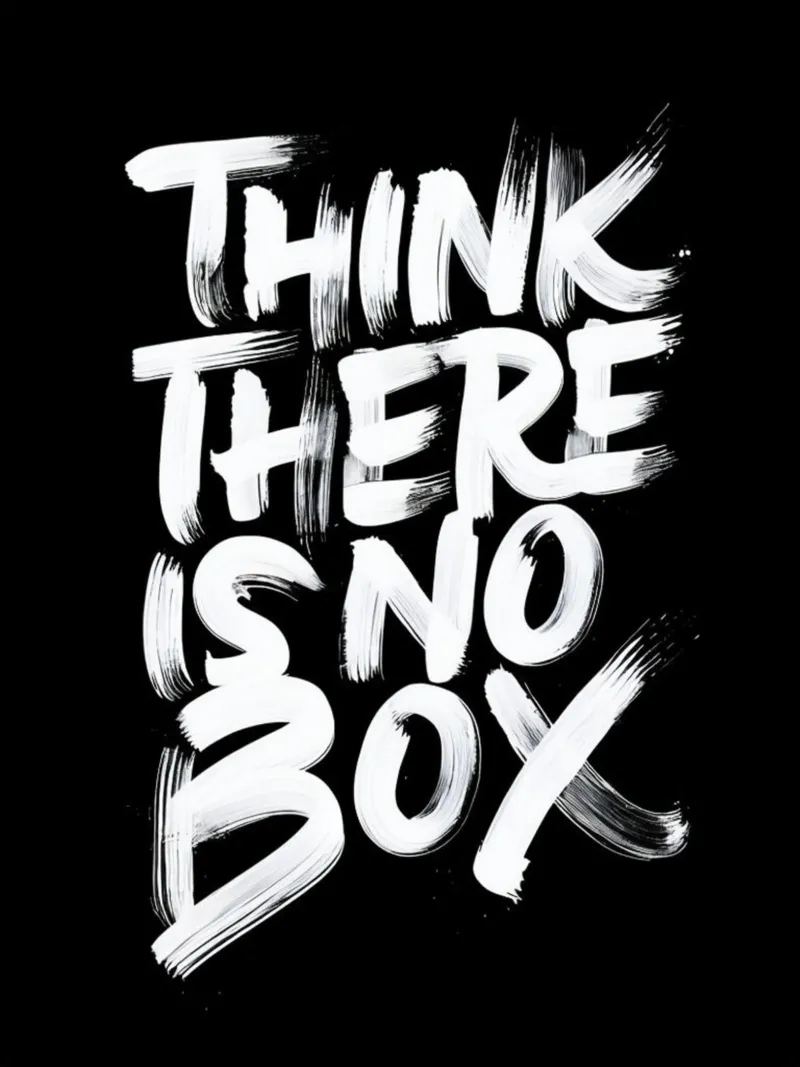 Think There Is No Box - Tipografia ispirata alle pennellate pellicola backlit da Artistic-shop