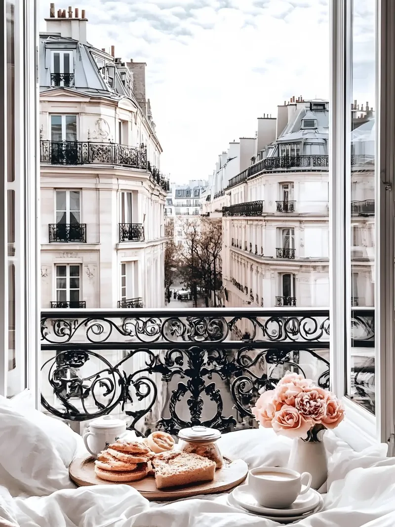 Balcone con vista su Parigi pellicola backlit da IamHomeStudio