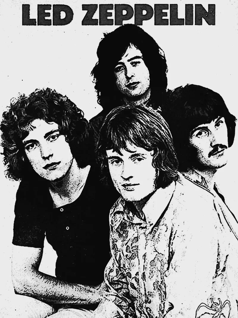 led zeppelin band art pellicola backlit da vanhesling