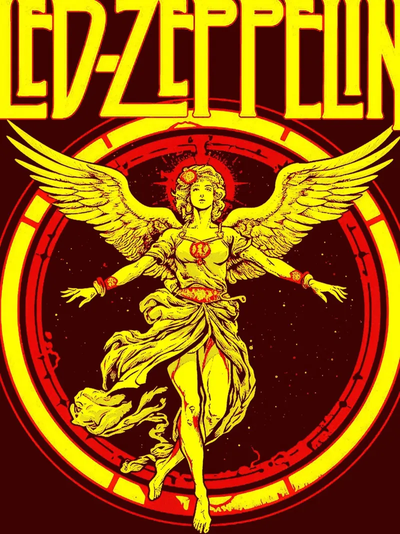 led zeppelin band art pellicola backlit da vanhesling