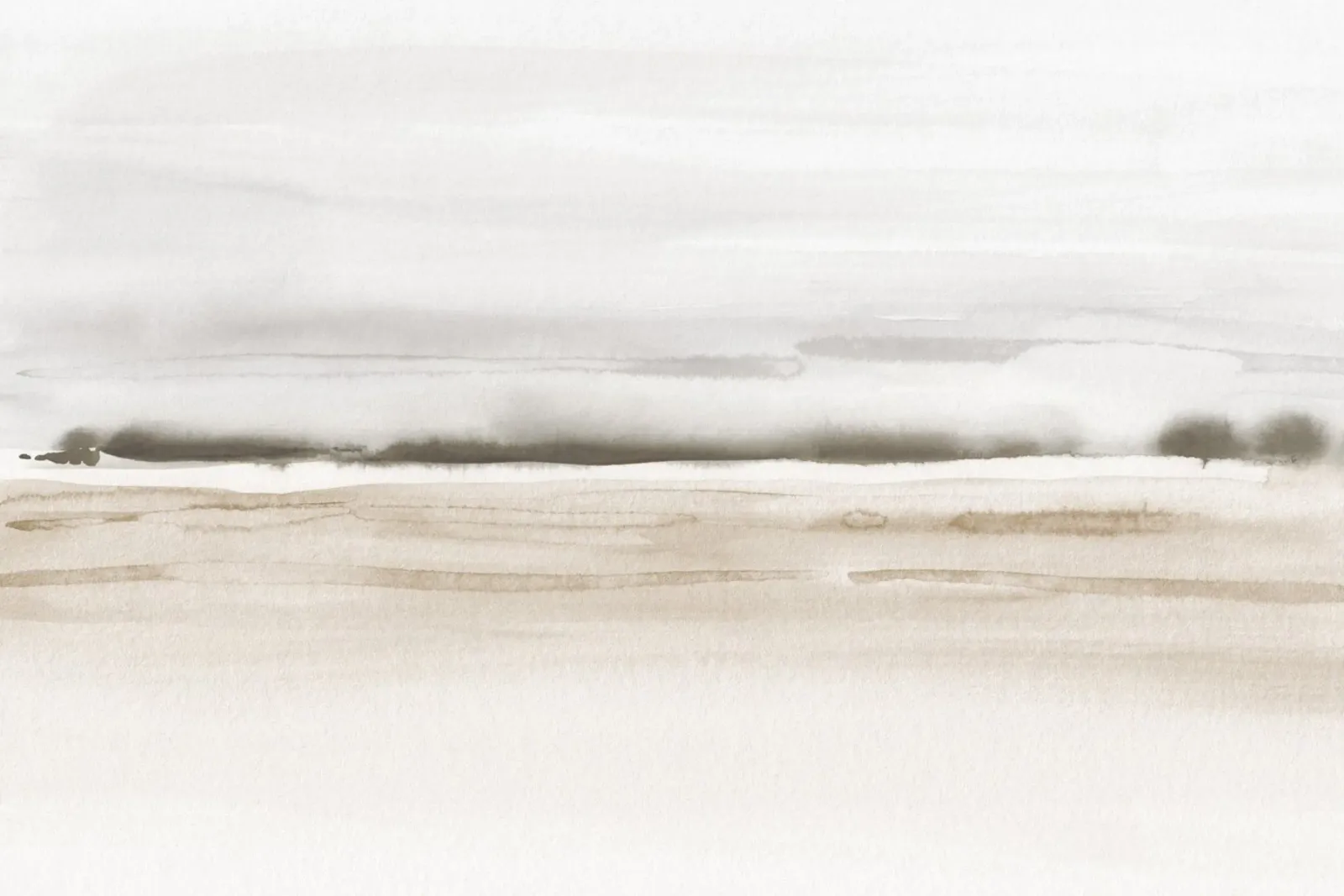 Vagues de mer dans des tons neutres poster de NouveauPrints