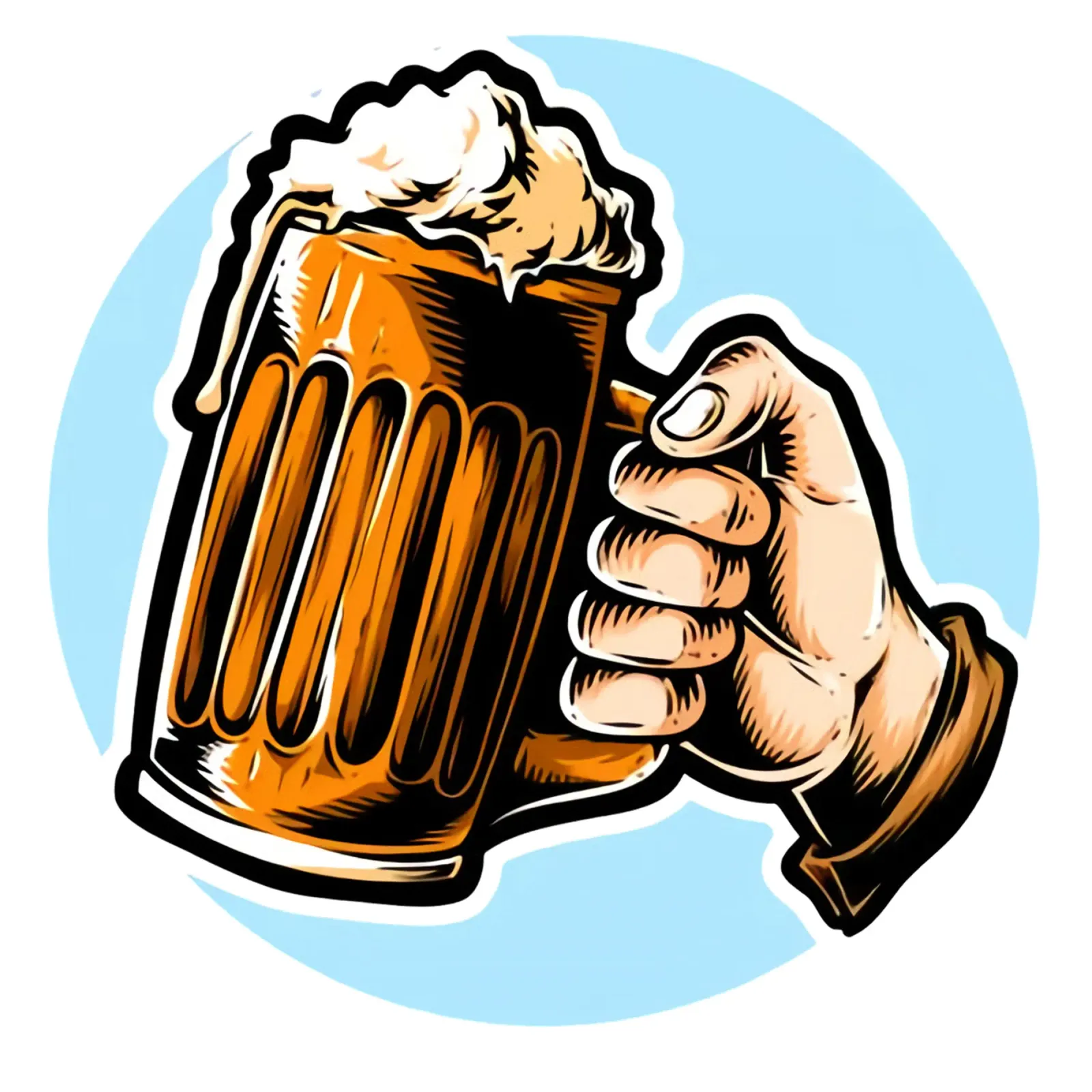 Drinking Beer With Me Artwork canvas by Jodie Art