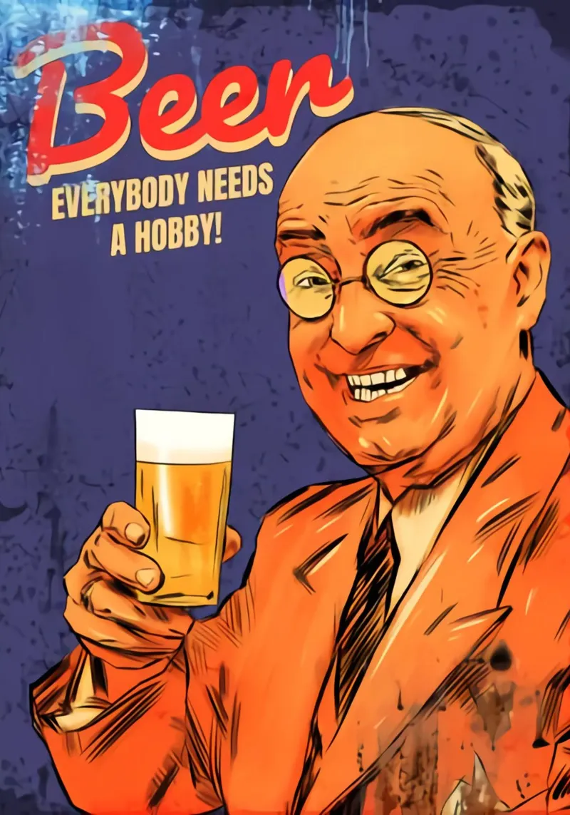 Opera d'arte di Everybody Need A Glass of Beer pellicola backlit da Jodie Art