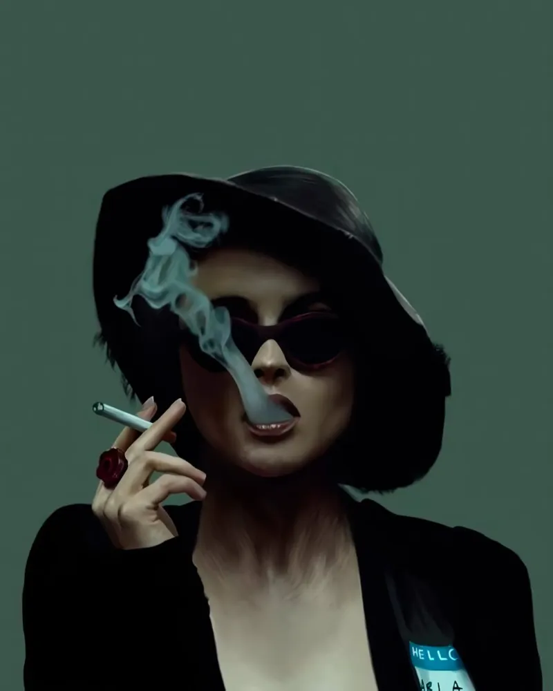 Smoking Helena poster con telaio in plastica da Lorraine Mooore
