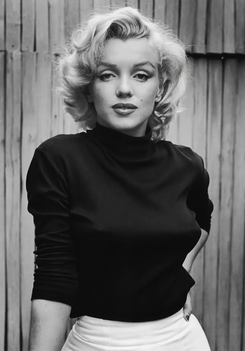 Bella Marilyn poster con telaio in legno da Lorraine Mooore