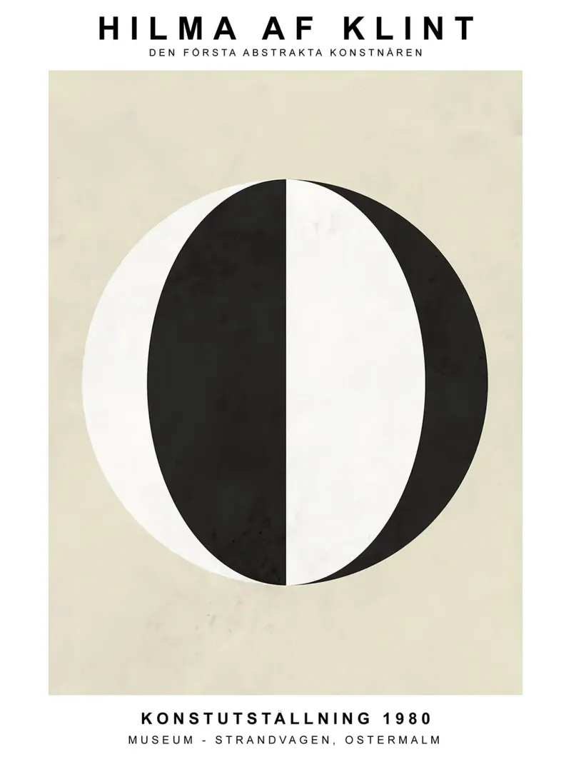 Nero Bianco poster con telaio in plastica da Turner Kyle