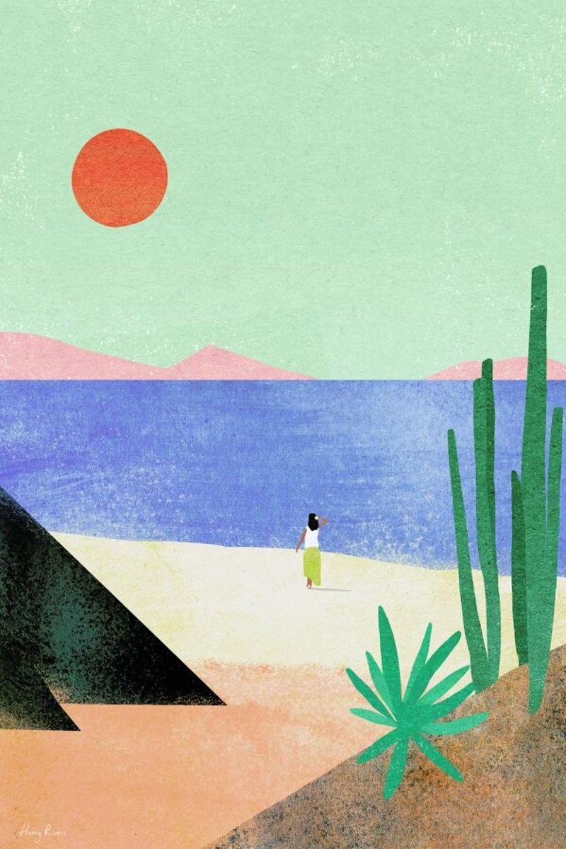 Beach Girl II Poster von Henry Rivers