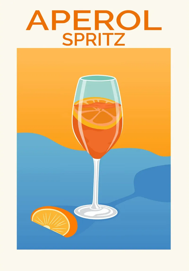 Aperol Spritz Italia poster da Neeraprint