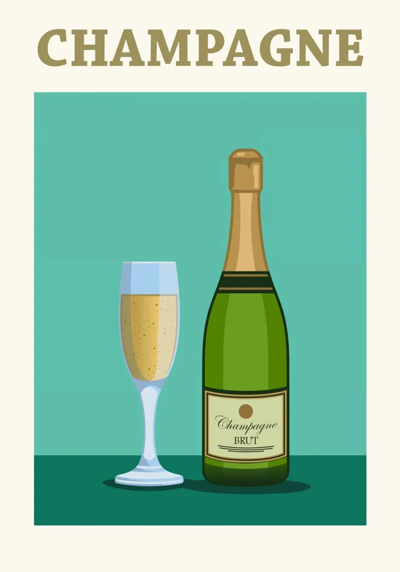 Champagne Frankrijk hahnemühle van Neeraprint