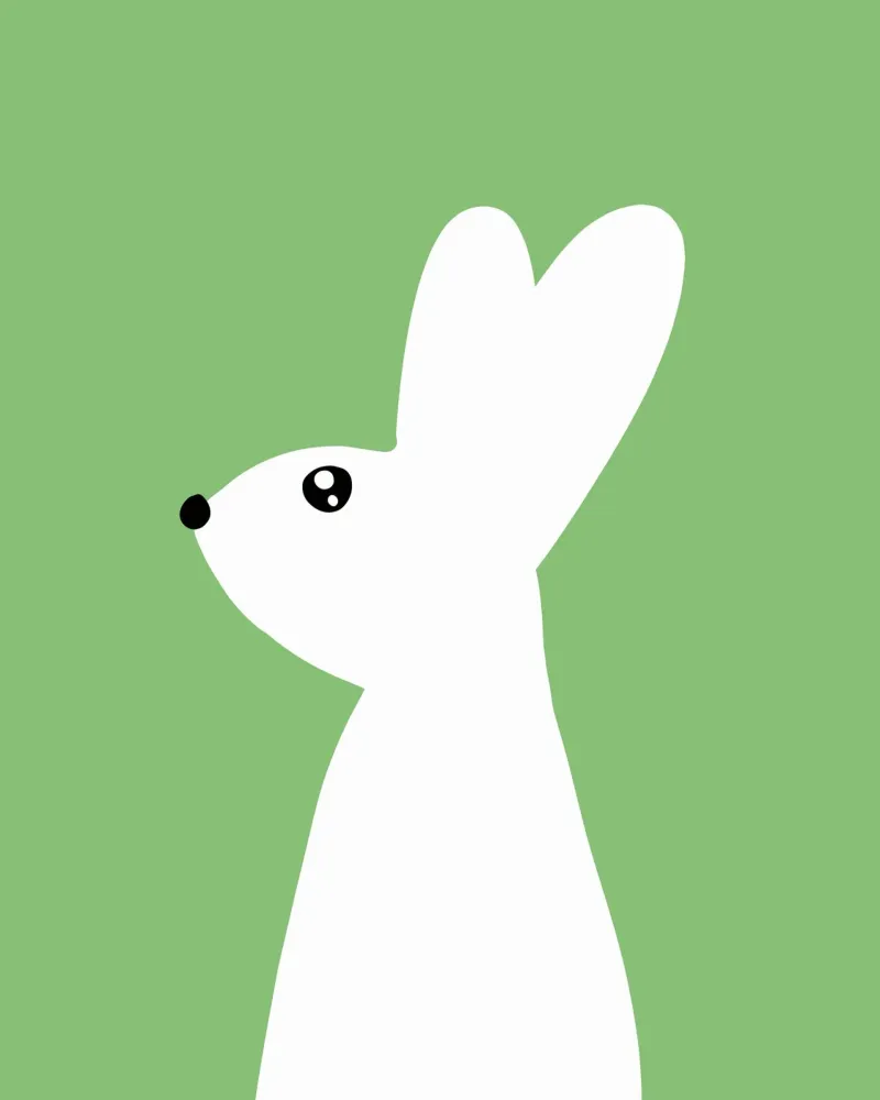 Nursery animal - rabbit canvas by Little Dean