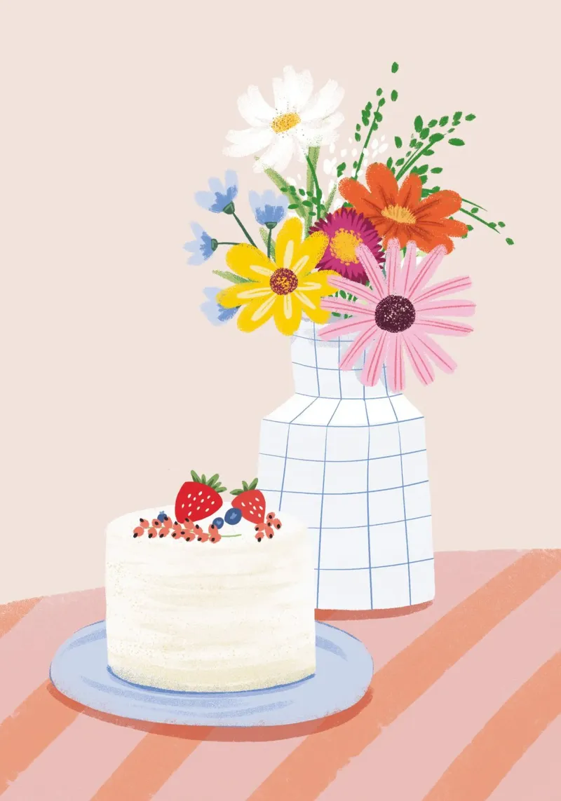 Torta estiva poster con telaio in plastica da VIERUNDFÜNFZIG
