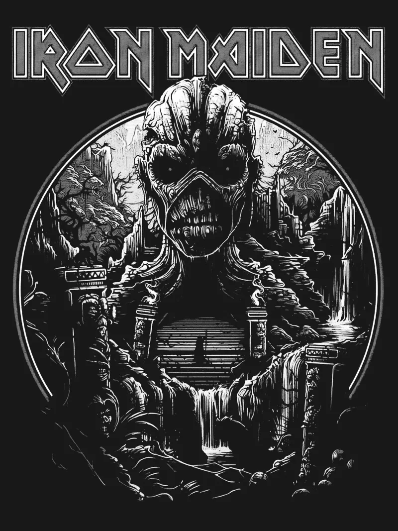 iron maiden band art alluminio dibond da vanhesling
