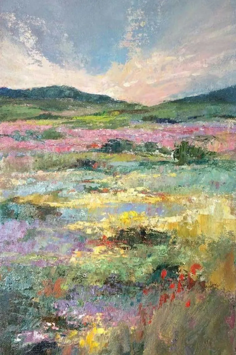 fiore colorato campo erba natura claude monet pellicola backlit da belong shop