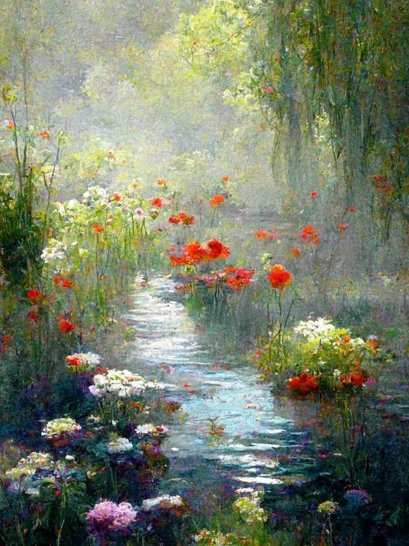 palude piena di fiori colorati claude monet pellicola backlit da belong shop