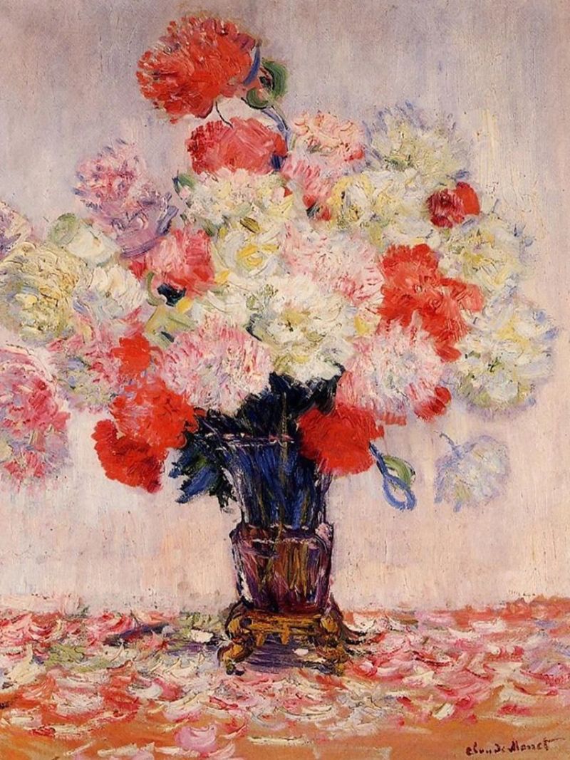 rote blumen inneneinrichtung claude monet Poster von belong shop