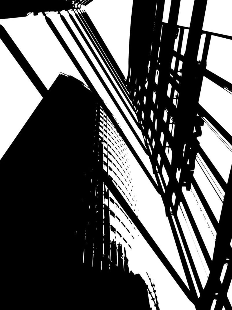 Concrete Geometry: Berlin from Below pellicola backlit da Silhouetica