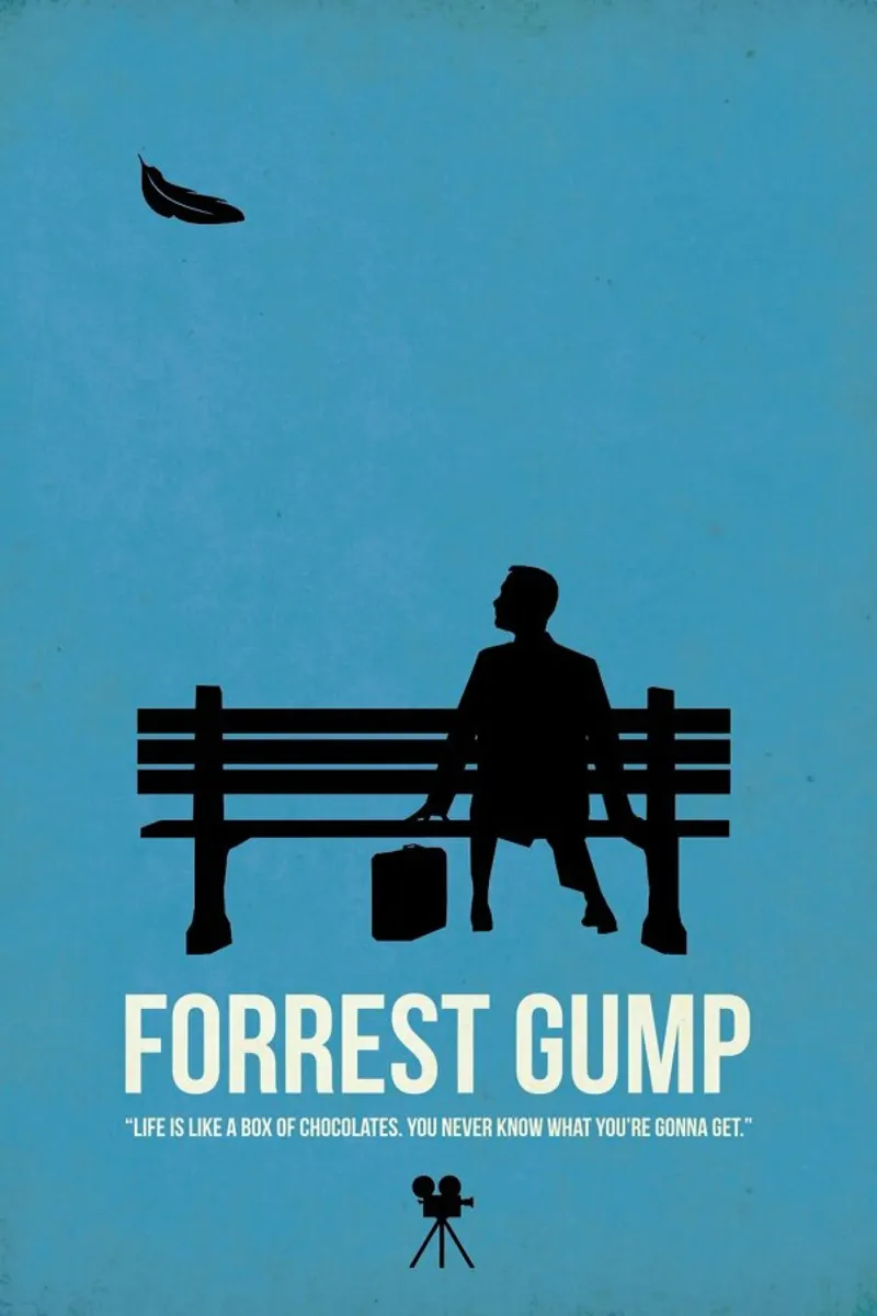 Forrest Gump alluminio dibond da Naxart
