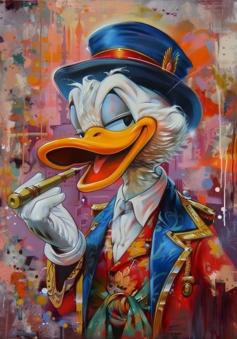 Duck smoking pellicola backlit da Nando Art