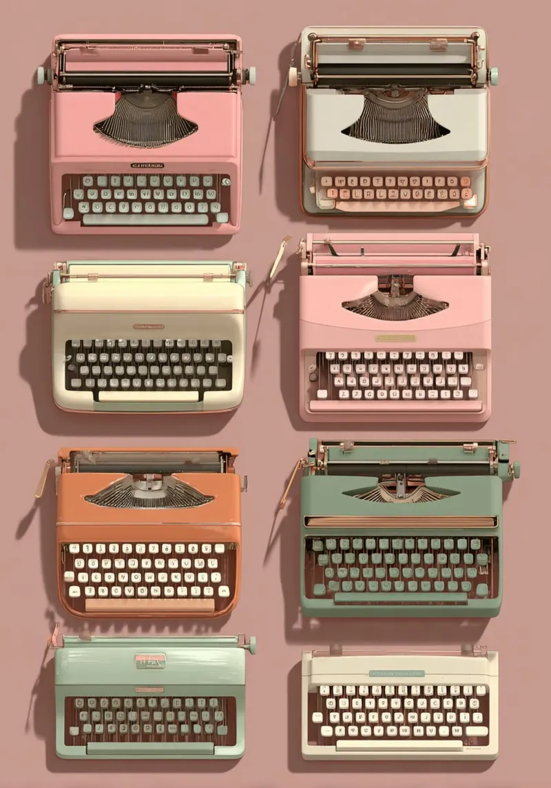 Retro Typing Symphony alluminio dibond da lieblu