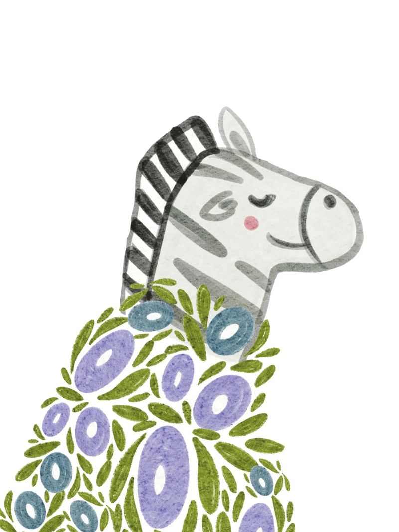 Zebra e fiori pellicola backlit da Nikitajariwala