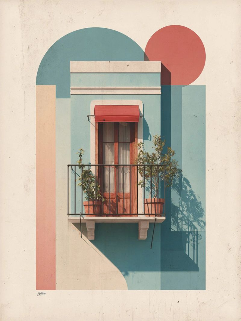 Balcony in Color Blocks plexiglass da michi