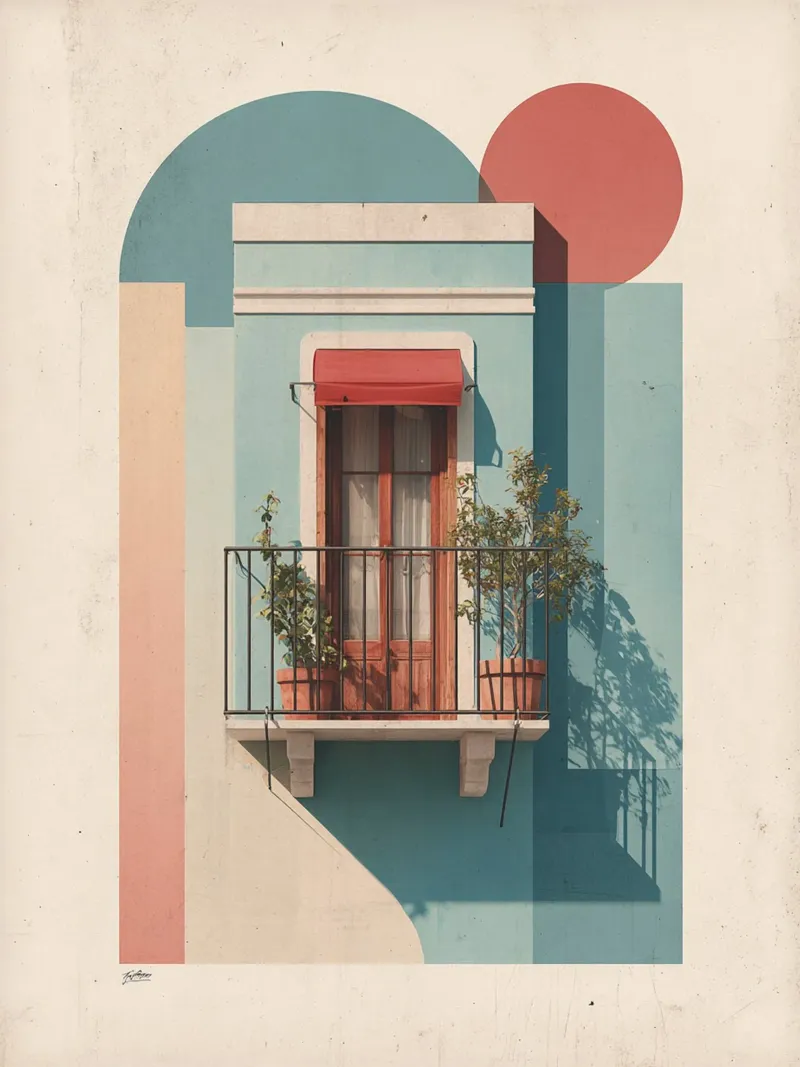 Balcony in Color Blocks metacrilato de michi
