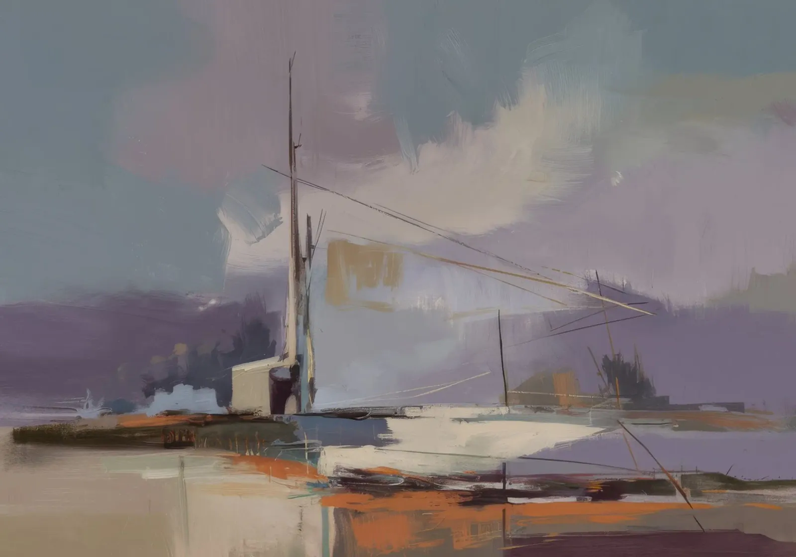 Voile brumeuse du port alu dibond de Radiance Landscape
