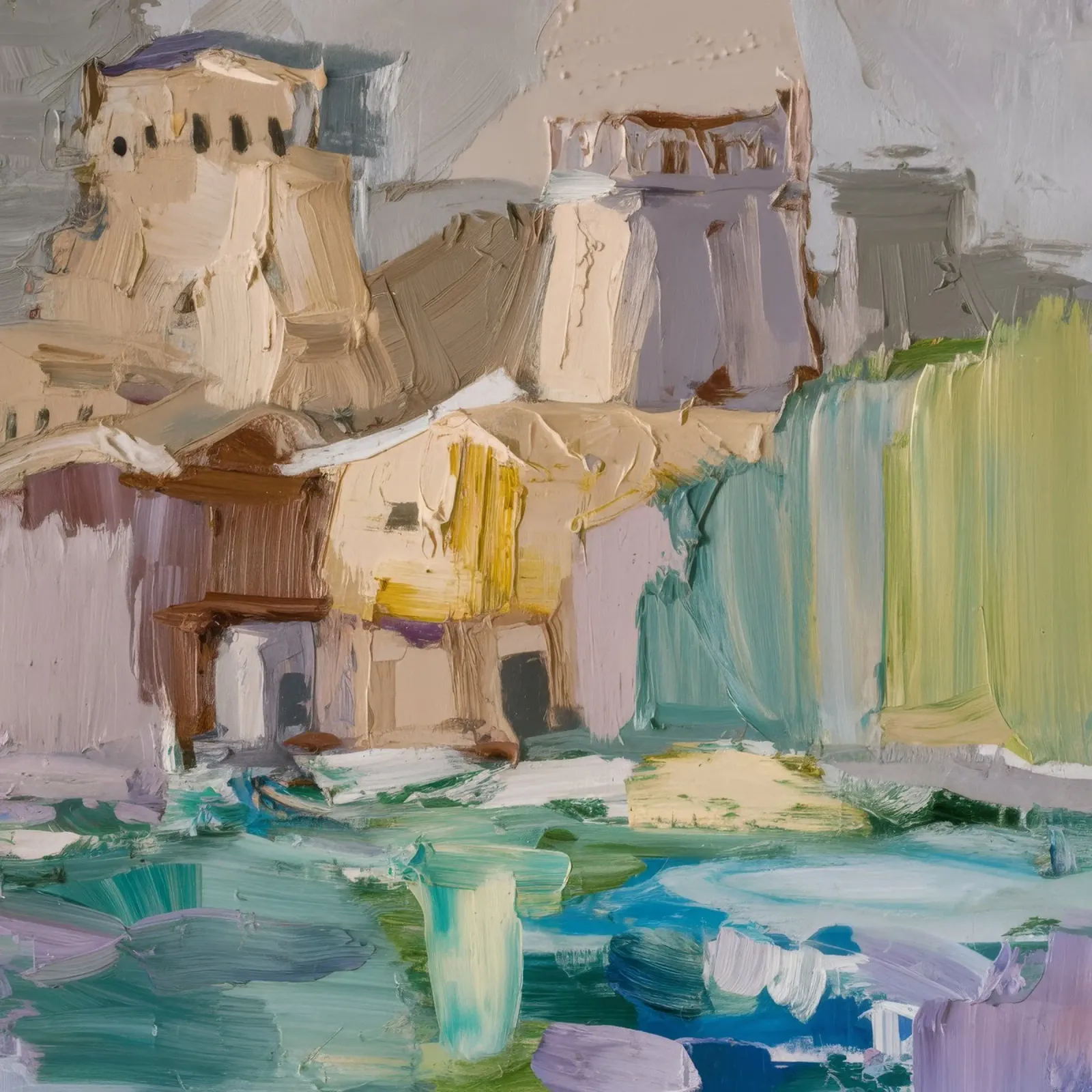 Rovine della Cittadella illuminate dal sole poster con telaio in legno da Radiance Landscape