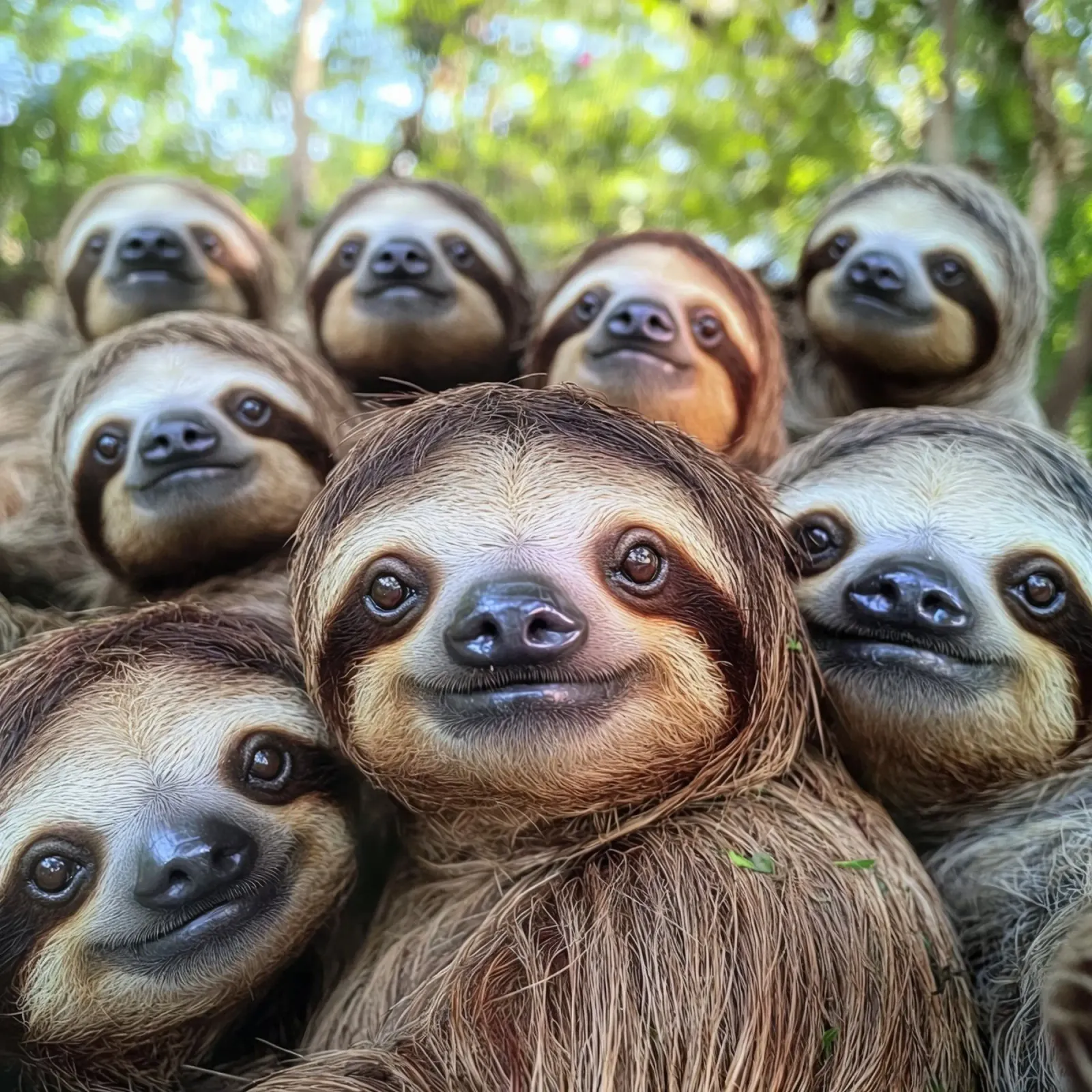 Sloth selfie, cute animals for children backlit film by SlothStella