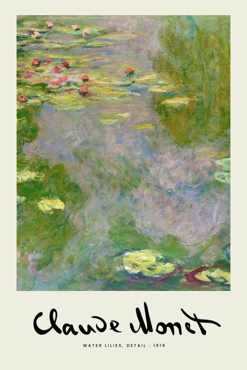 Monet – Signed Water Lilies Poster von Vintage by JUNIQE