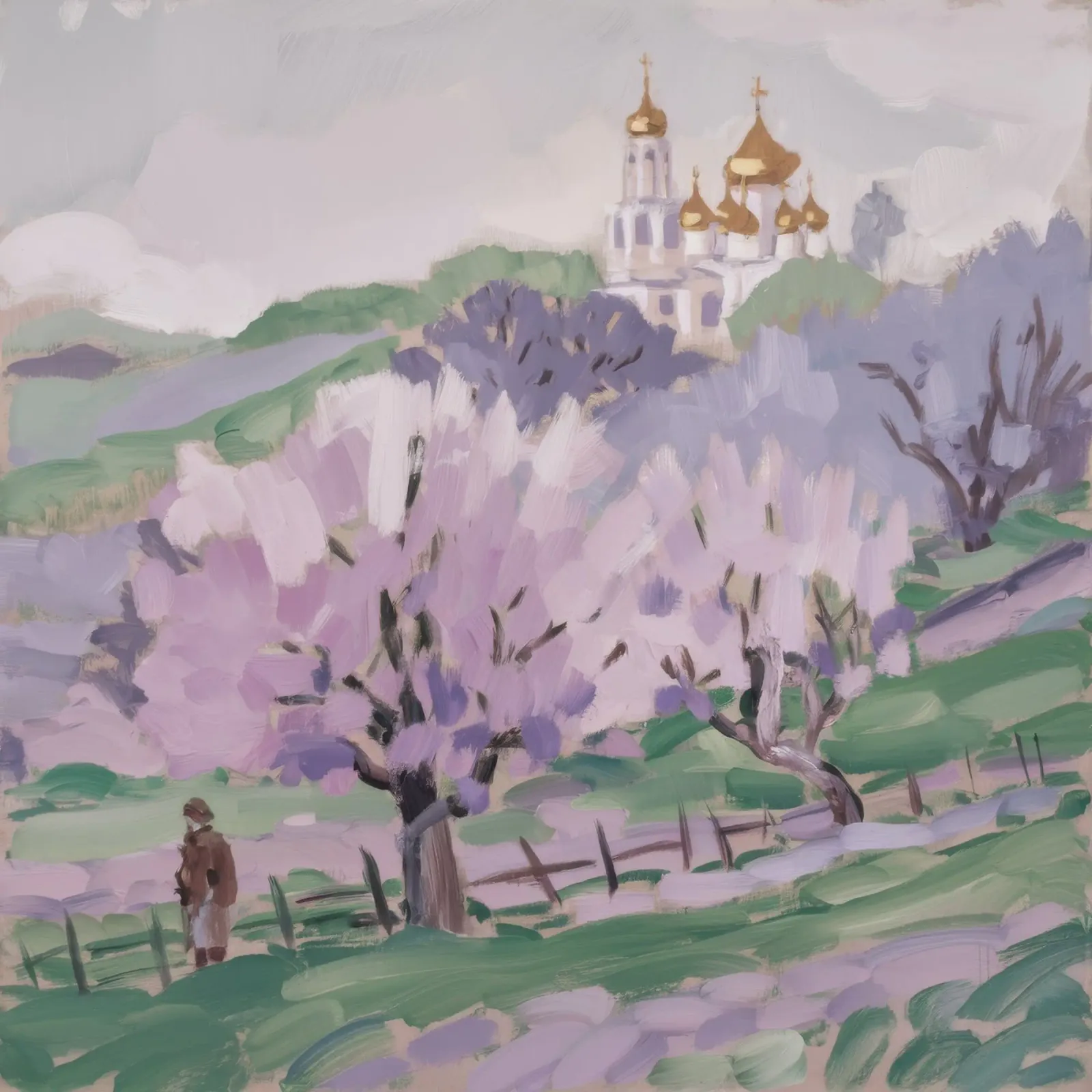 Orchards voorjaarsbloei canvas met Baklijst van Radiance Landscape
