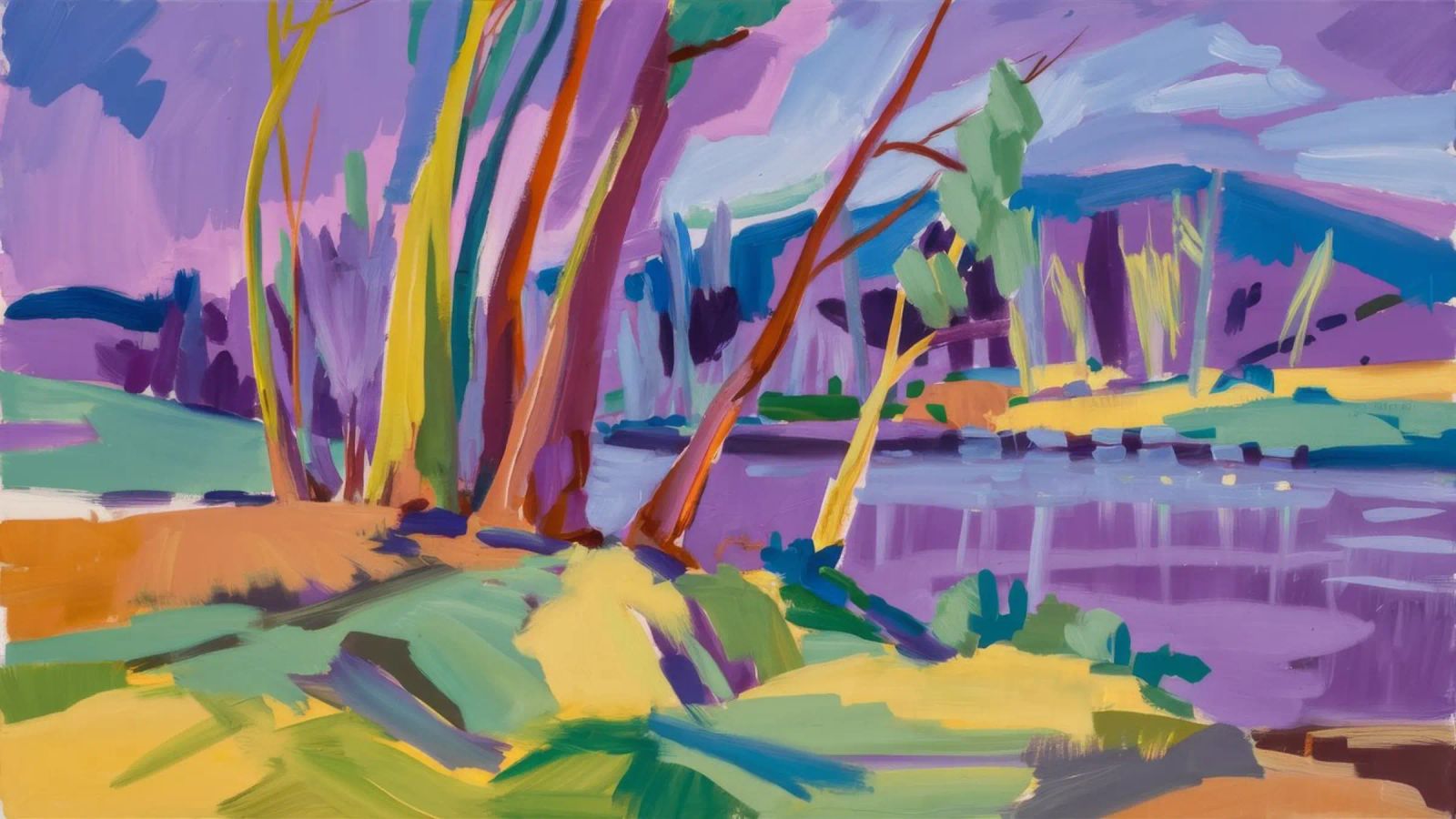 Regenbogen-Flussweg Poster von Radiance Landscape