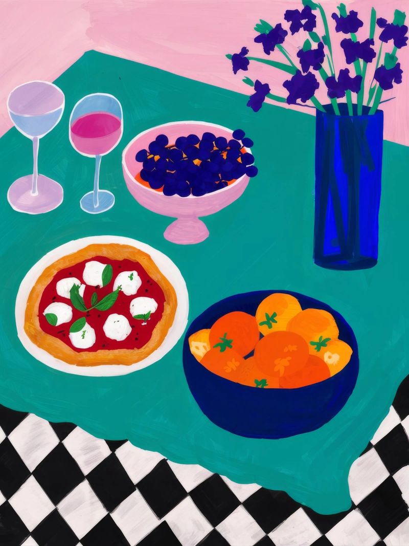 Checkered Dinner Date poster de Moonlite Desire