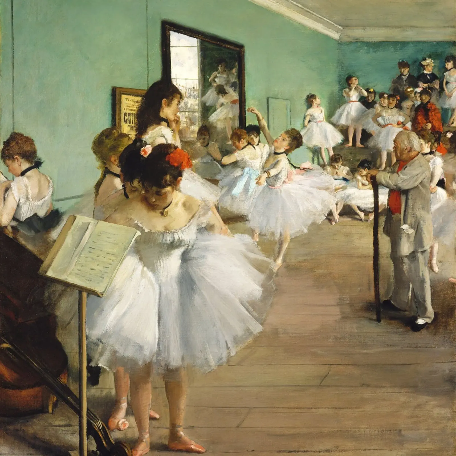 La classe di danza di Edgar Degas (1874) pellicola backlit da Venus Art