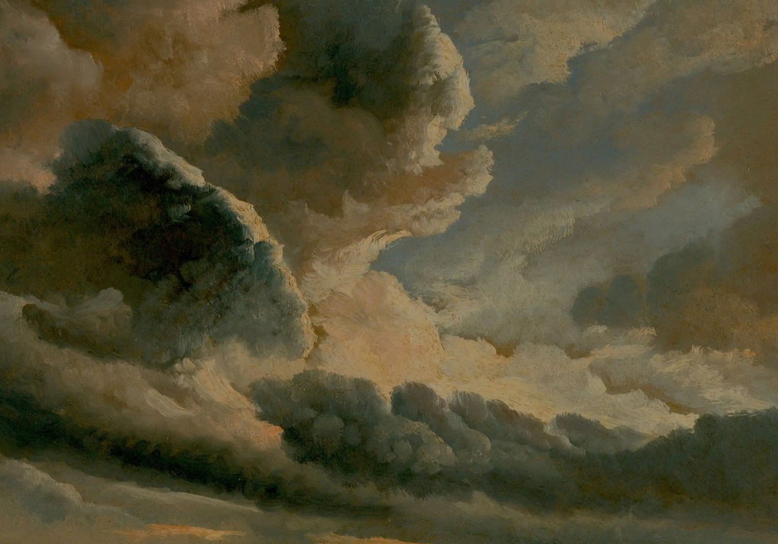 John Constable - Estudio dramático de nubes - Arte romántico del cielo poster de ClubArt