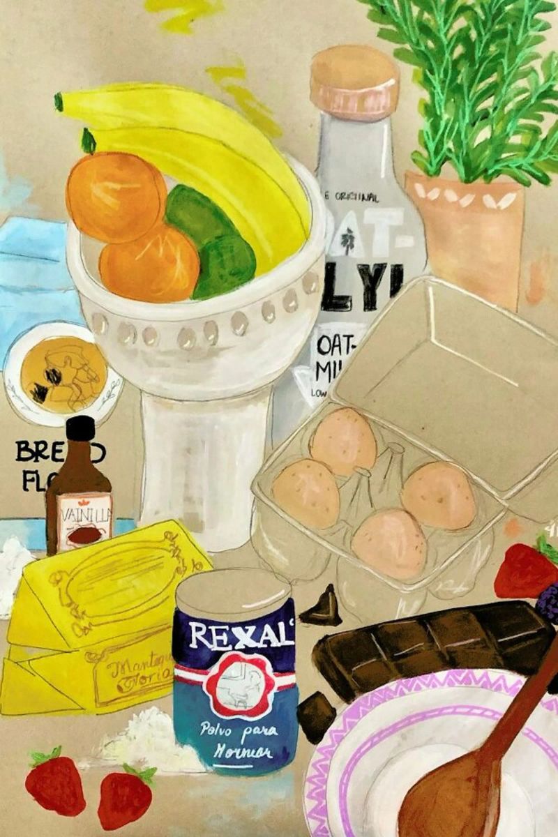 Cluttered Baking poster by Paloma Kua