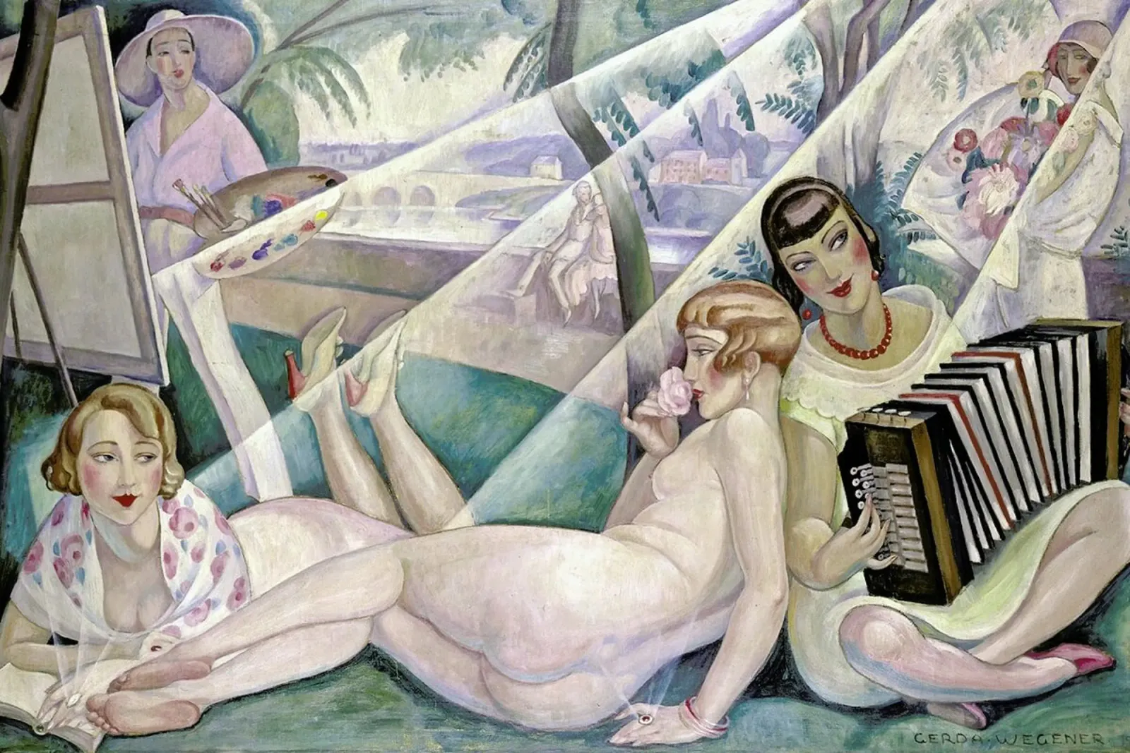 Gerda Wegener - A Summer's Day pellicola backlit da Vintage by JUNIQE